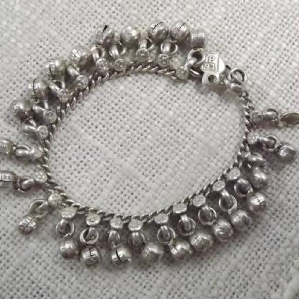 Indian Silver Hallmarked Baby Bead Bracelet